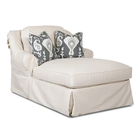 Chaise Lounge with 2 Accent Pillows